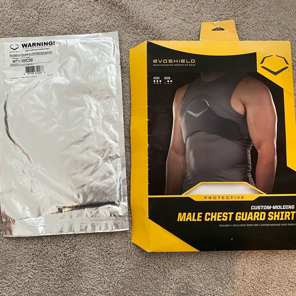 Unopened EvoShield custom molding chest protector (no shirt, protector only)